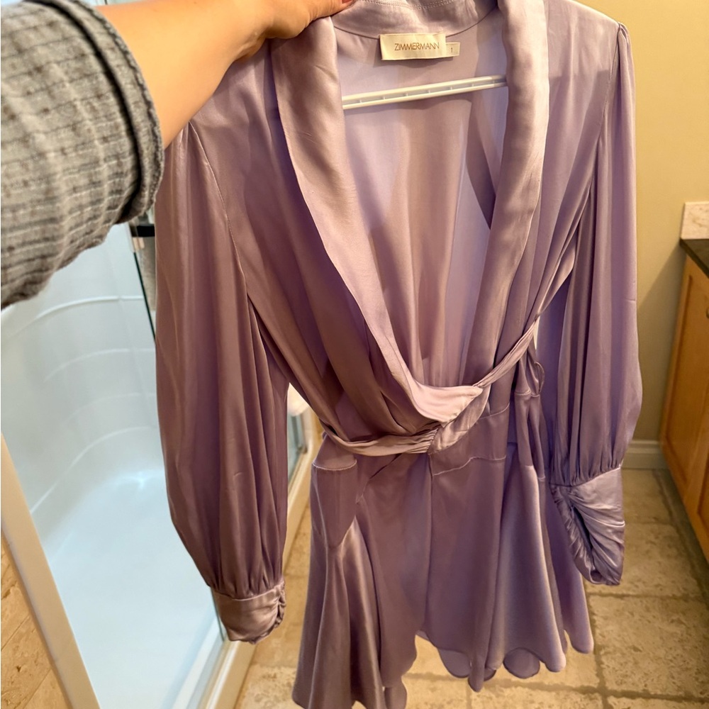 Zimmermann Soft Purple wrap dress